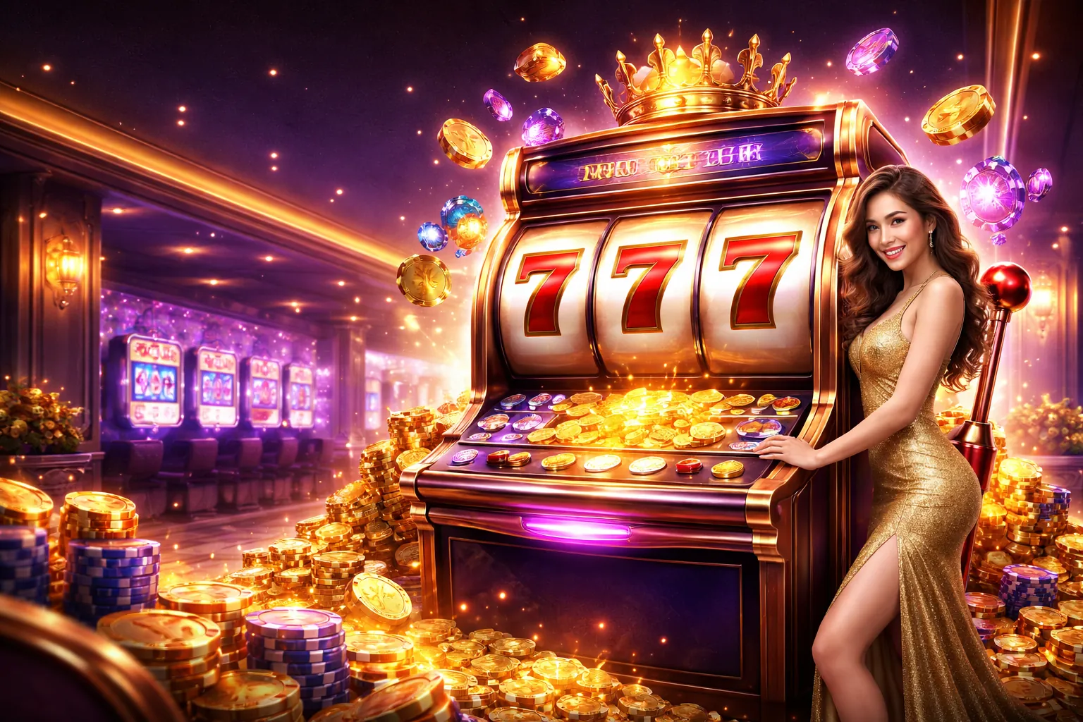 Hình ảnh chính trò chơi slot fu88 bet với các biểu tượng may mắn và tiền vàng